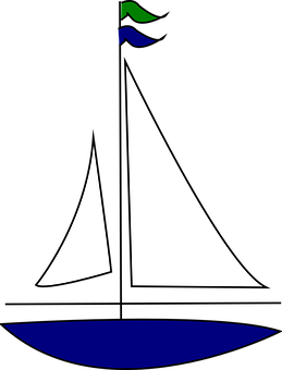 Sailboat Silhouette Graphic PNG