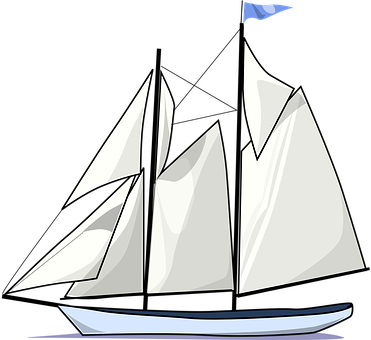 Sailboat Vector Art Illustration PNG