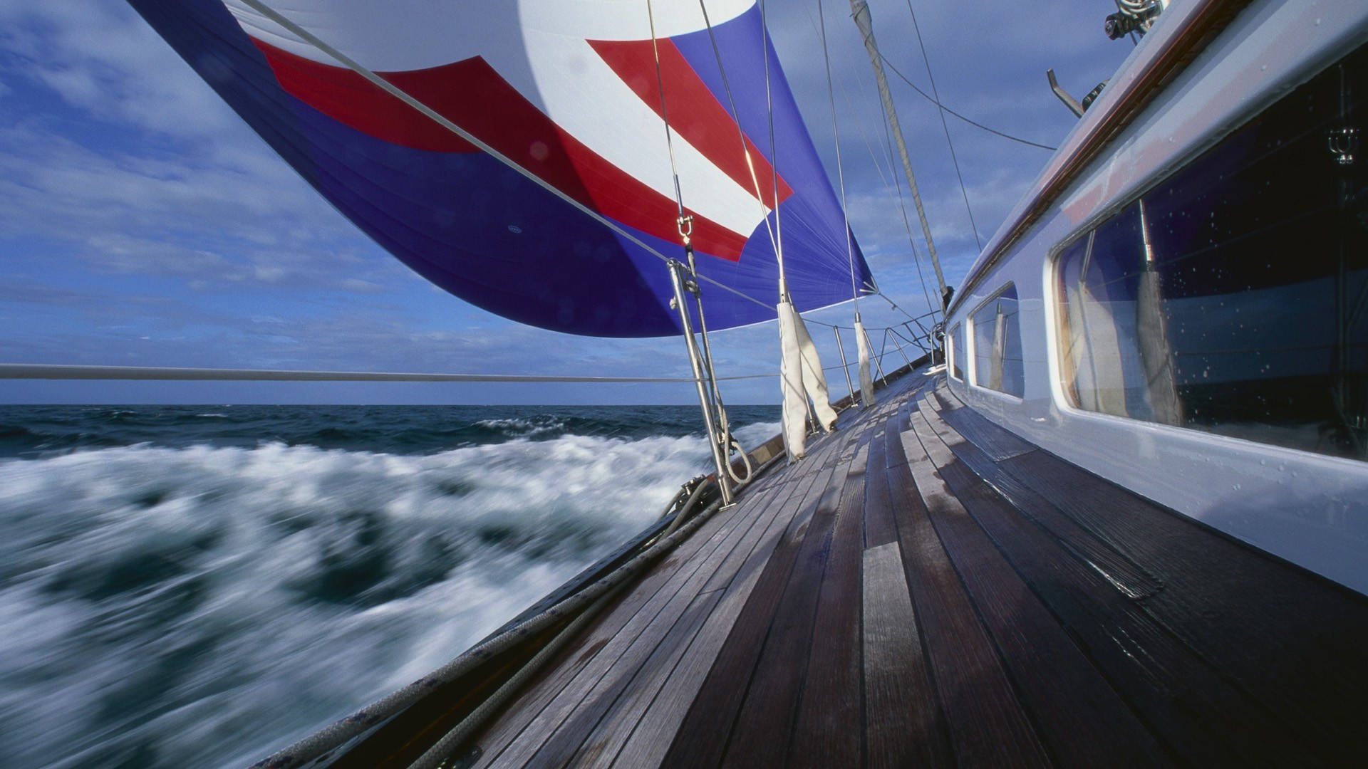 Sailing Fast Against Winds Wallpaper