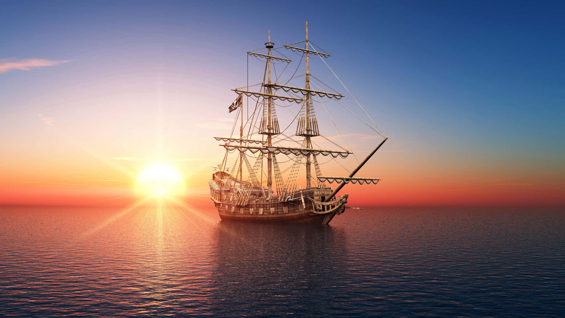 Sailing Into The Sunset Wallpaper