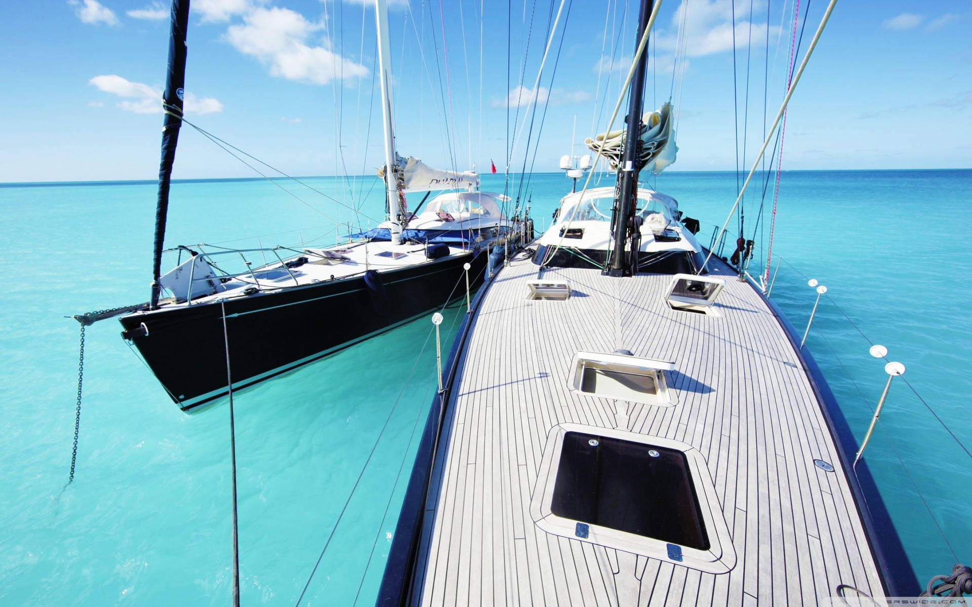Sailing Luxury Yachts Wallpaper