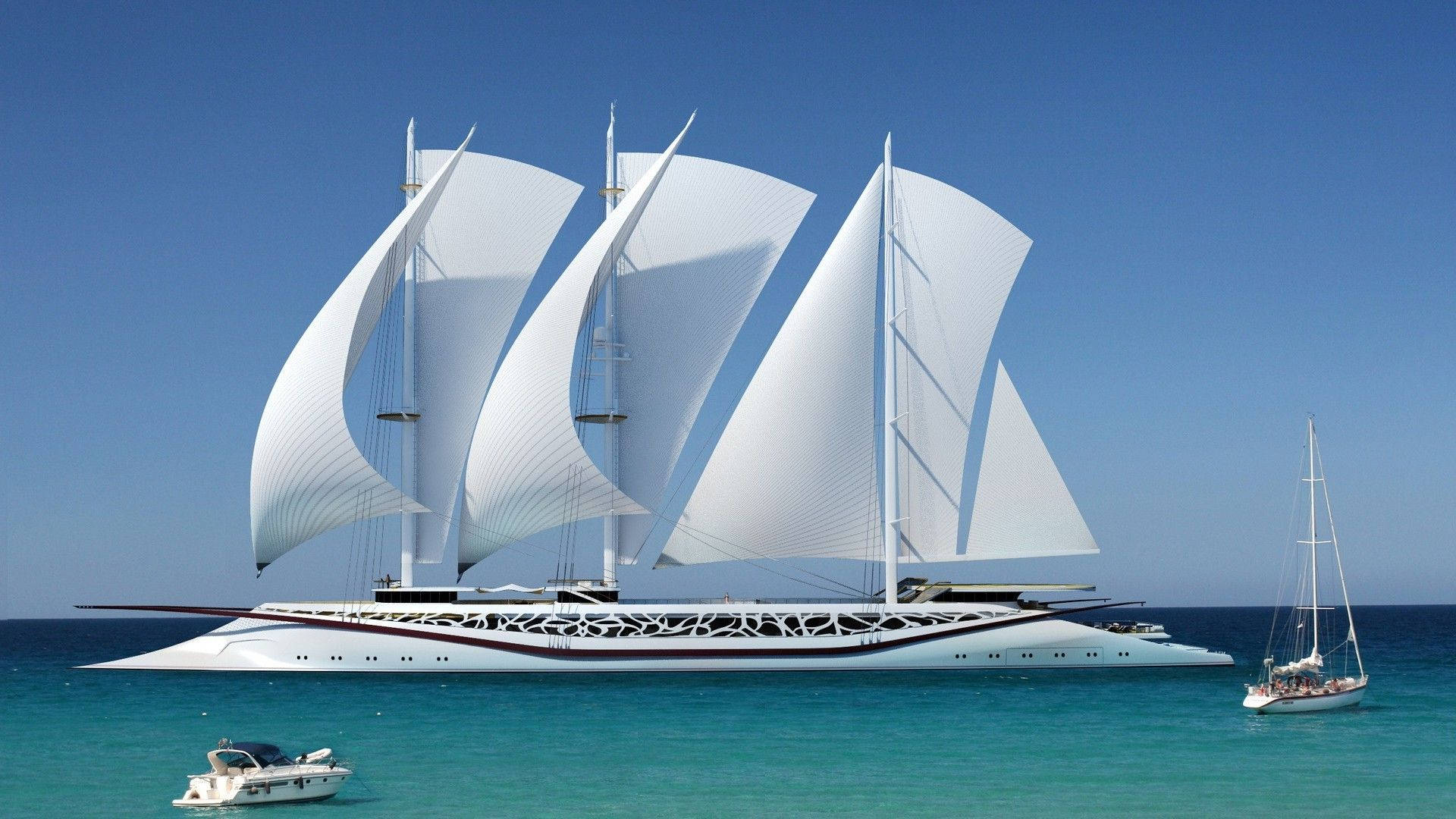 Sailing Phoenicia Yacht Wallpaper