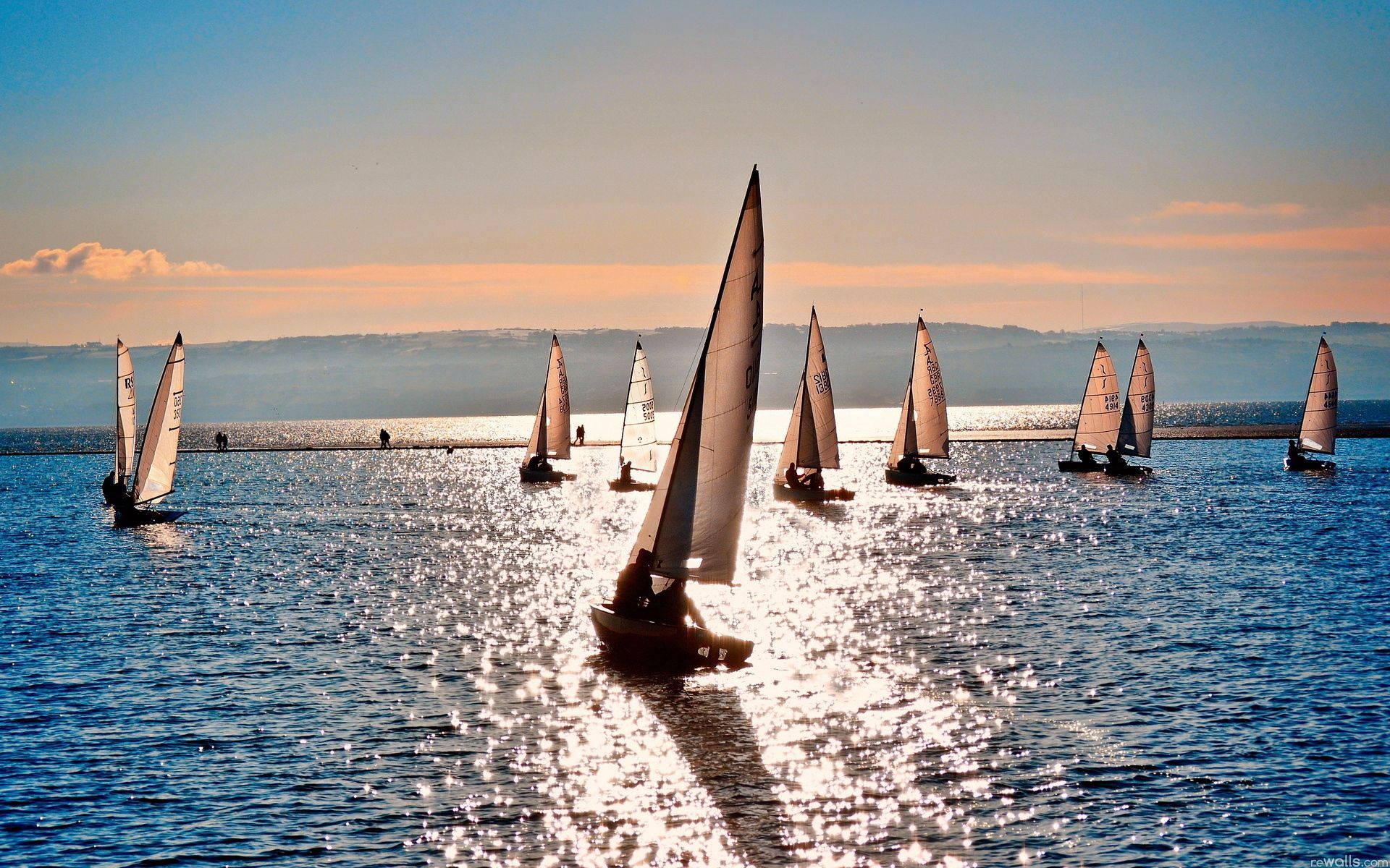Sailing Vessels Racing Competition Wallpaper