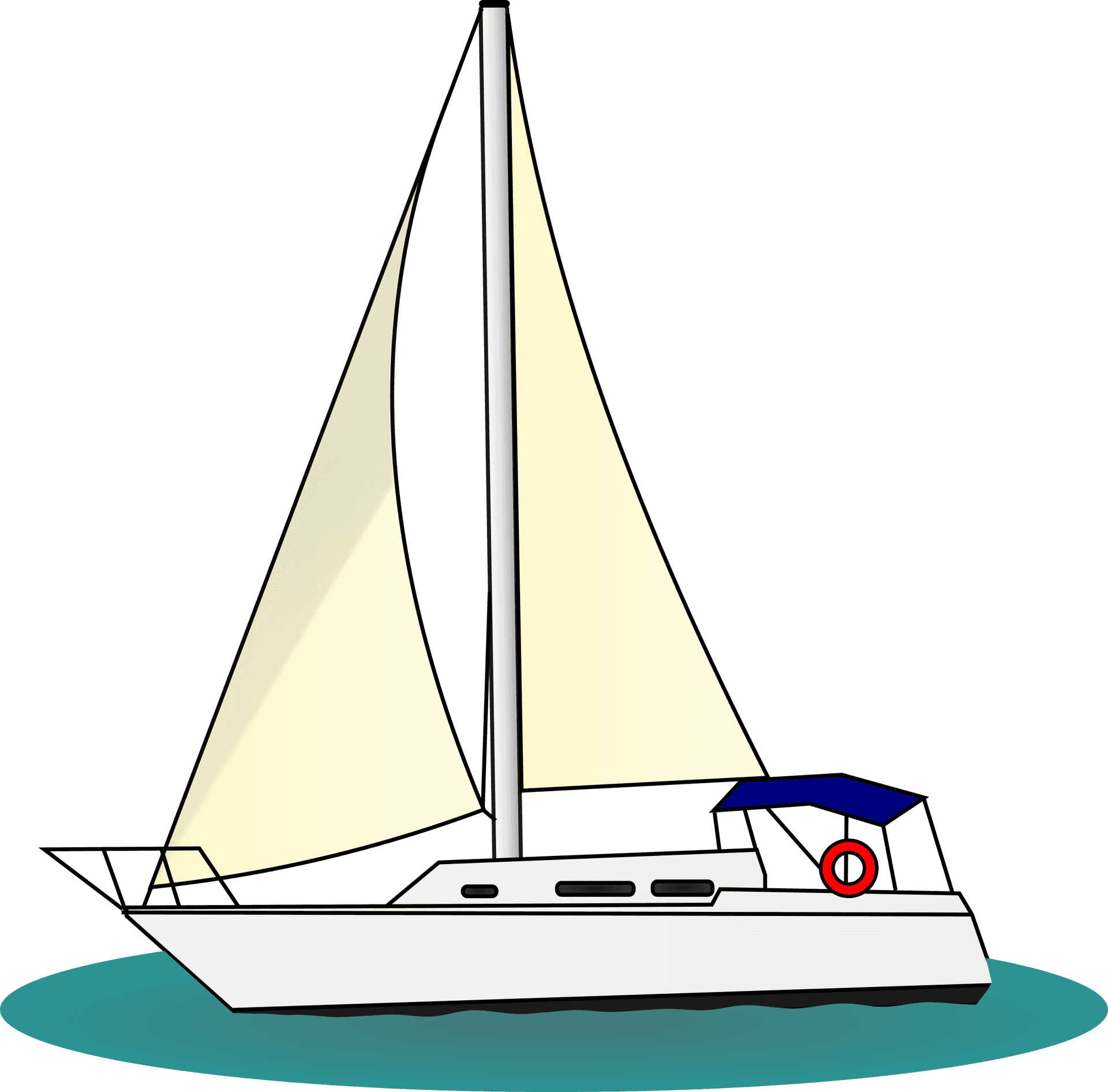 Sailing Yacht Illustration.png PNG