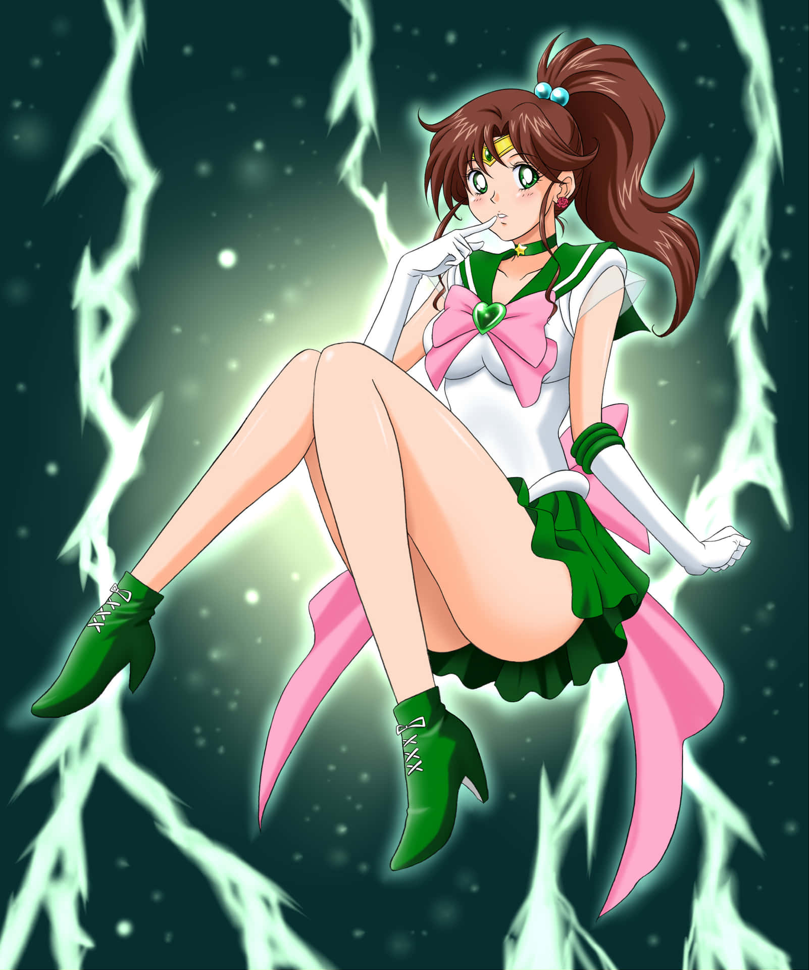 Sientela Fuerza Interna Y El Poder De Sailor Jupiter Fondo de pantalla