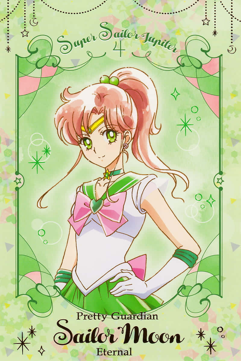Get ready to become powerful with the mystical powers of Sailor Jupiter! Wallpaper