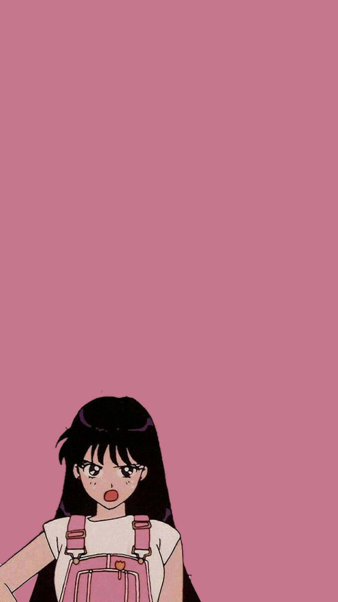 Sailor Mars Æstetisk Pink Anime Baggrund Wallpaper