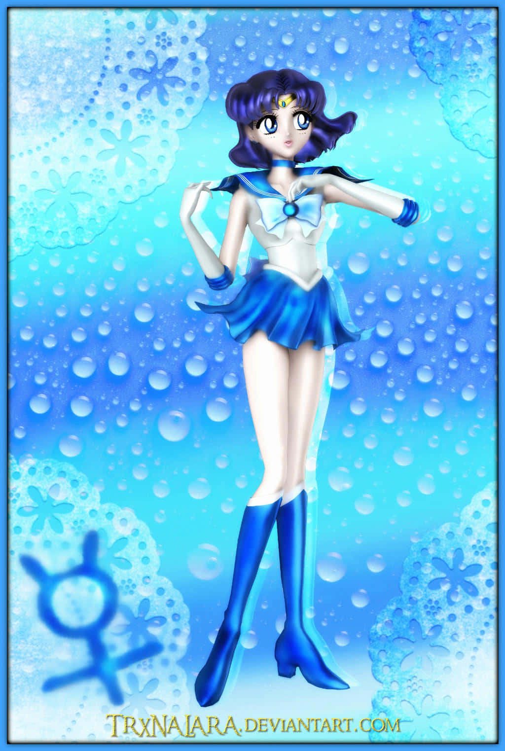 Dieikonische Sailor Mercury Wallpaper