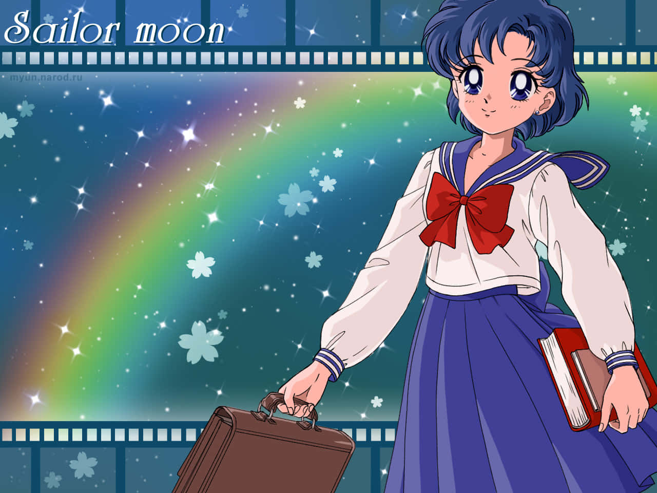 Dietalentierte Sailor Merkur, Eine Kriegerin Der Liebe Und Gerechtigkeit Wallpaper
