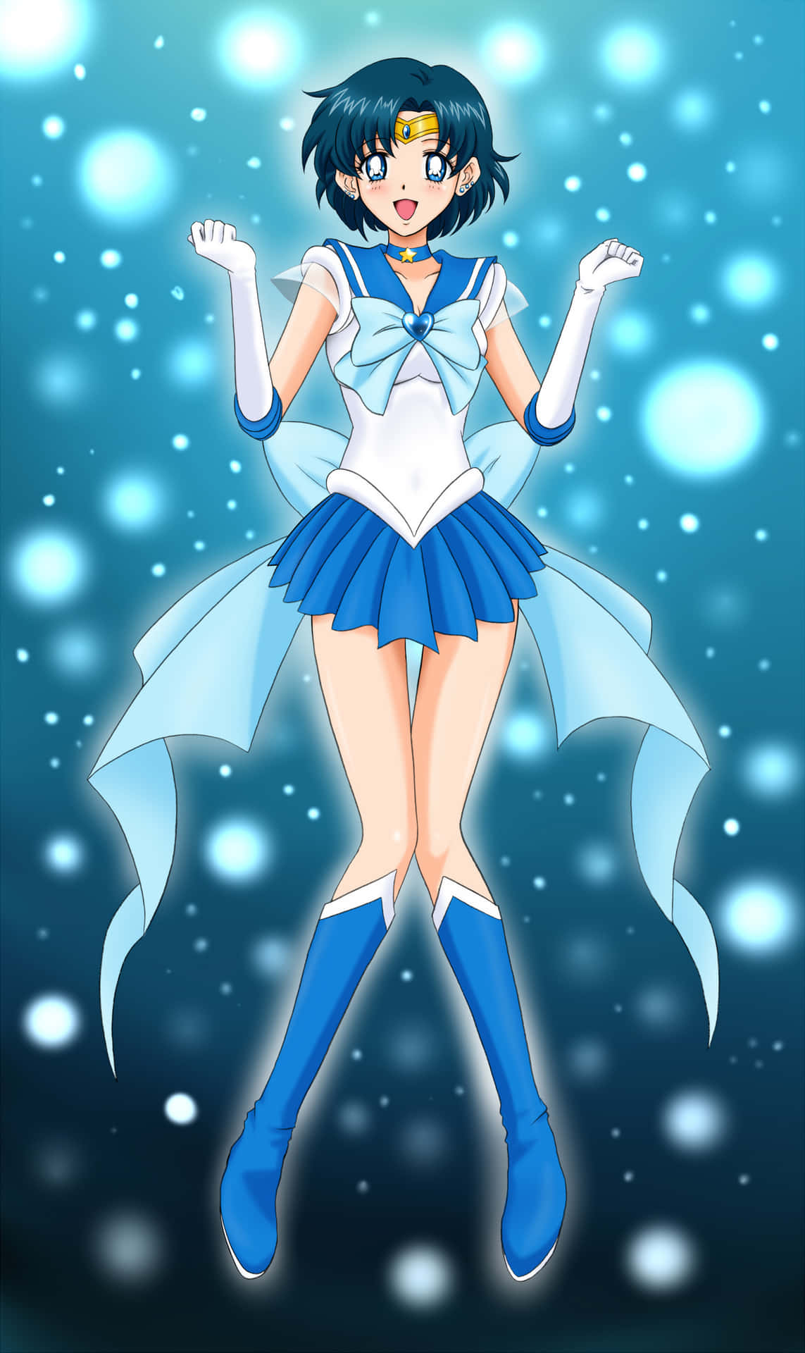 Sailor Mercury står klar. Wallpaper