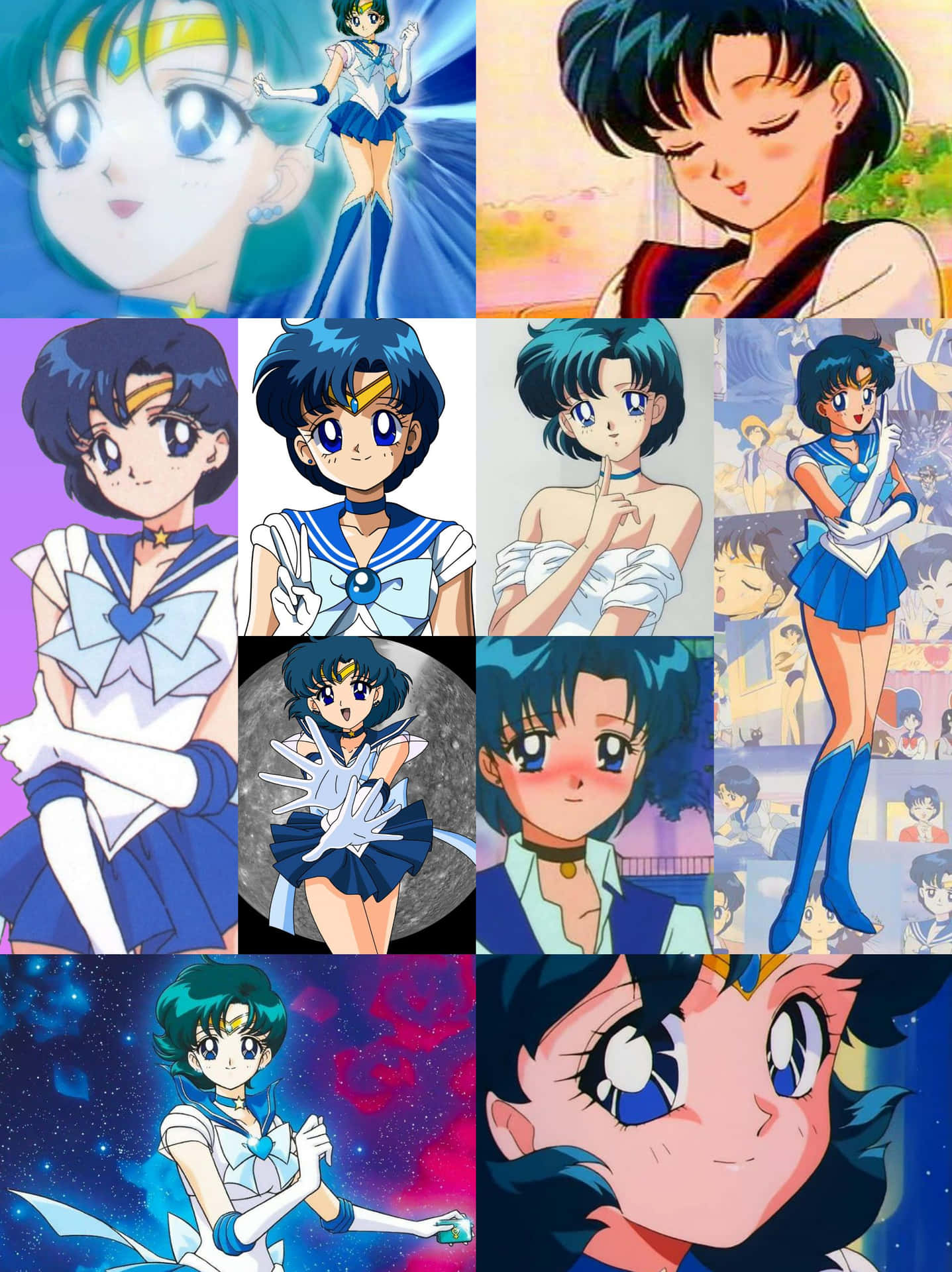 “Who will save the day? I will, Sailor Mercury!” Wallpaper