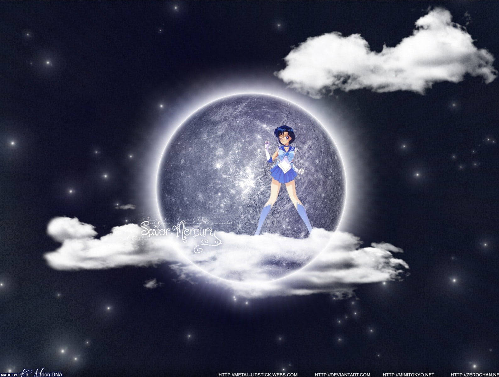 Sailor Mercury On The Planet Mercury Wallpaper