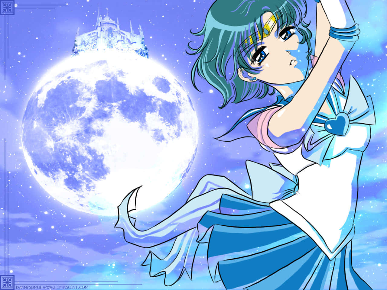 Sailor Mercury, En cool og selvsikker Vokter af Kærlighed og Visdom. Wallpaper