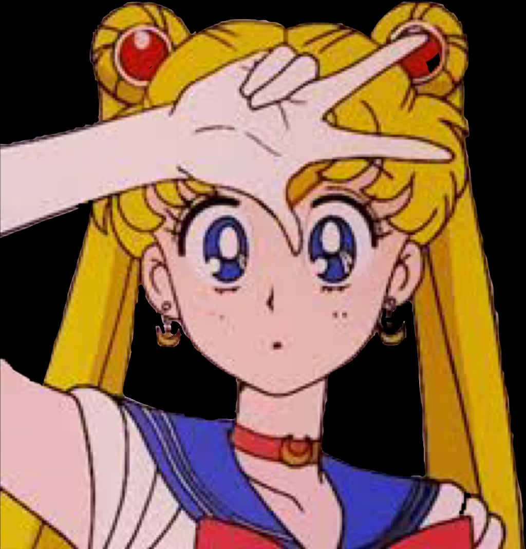 Sailor Moon Anime Character Gesture PNG