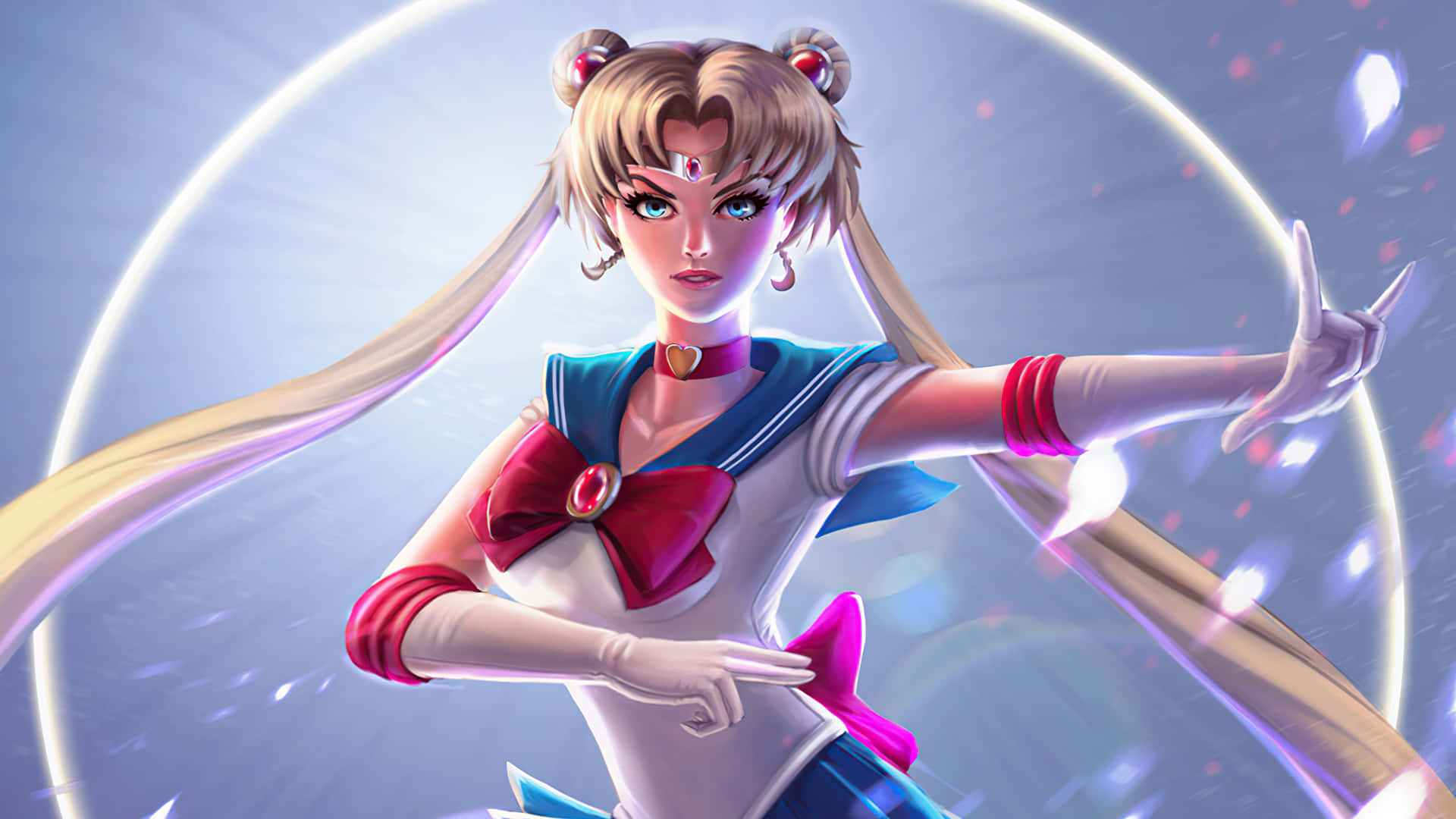 Lunaförvandlar Usagi Till Sailor Moon