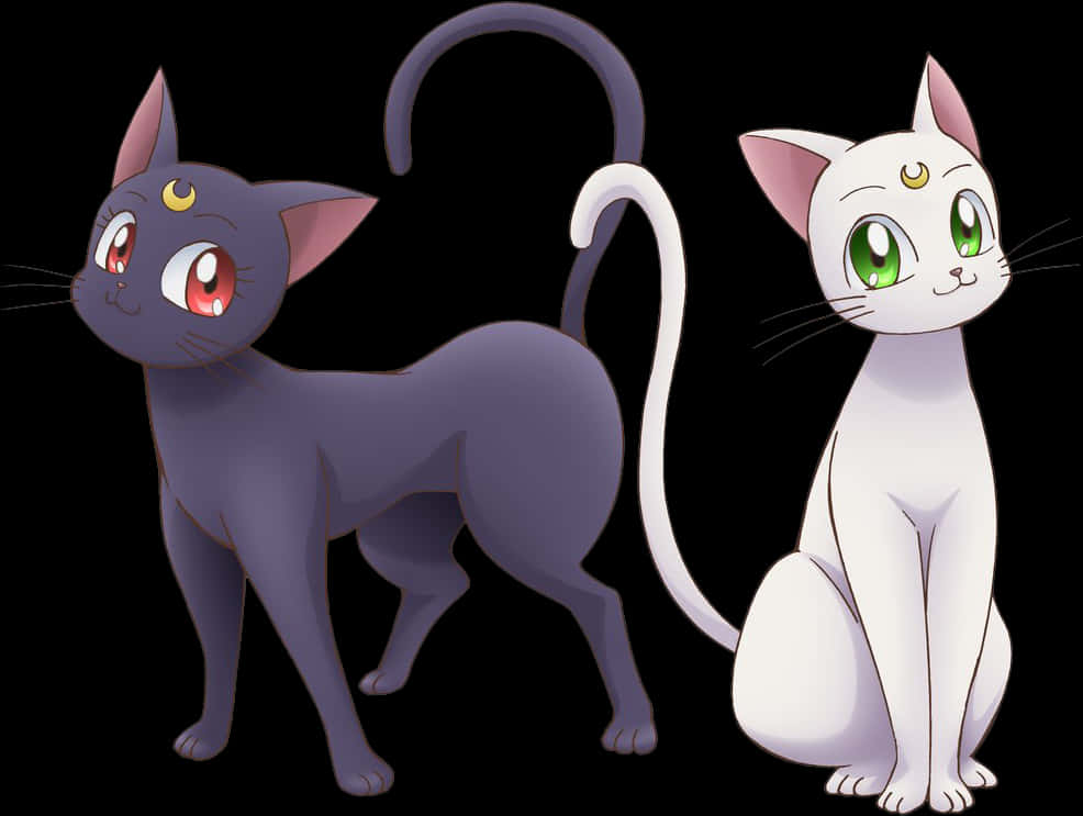 Sailor Moon Cats Lunaand Artemis PNG