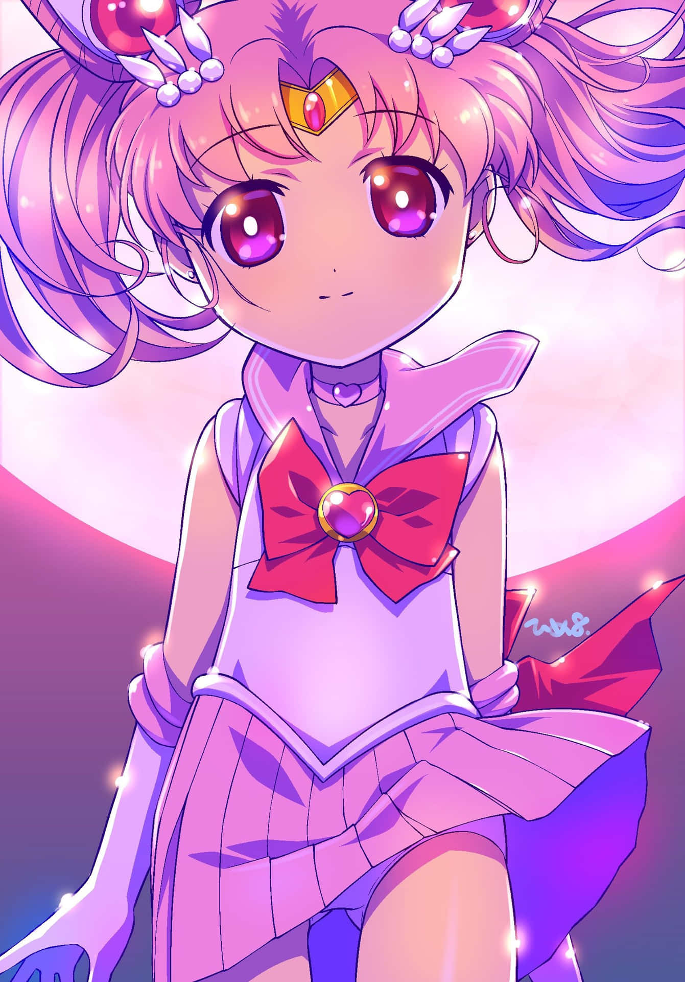 Lördagmorgon Handlade Helt Om Sailor Moon Chibiusa. Wallpaper