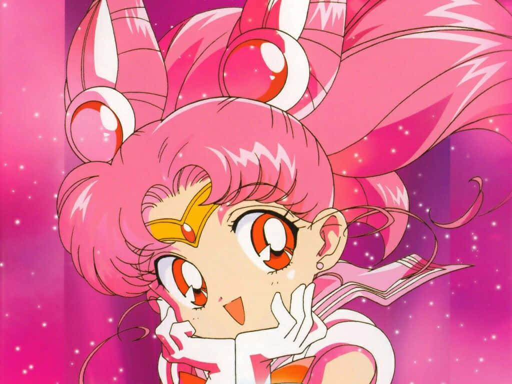 Chibiusa fra Sailor Moon er en talende lyserød caticorn. Wallpaper