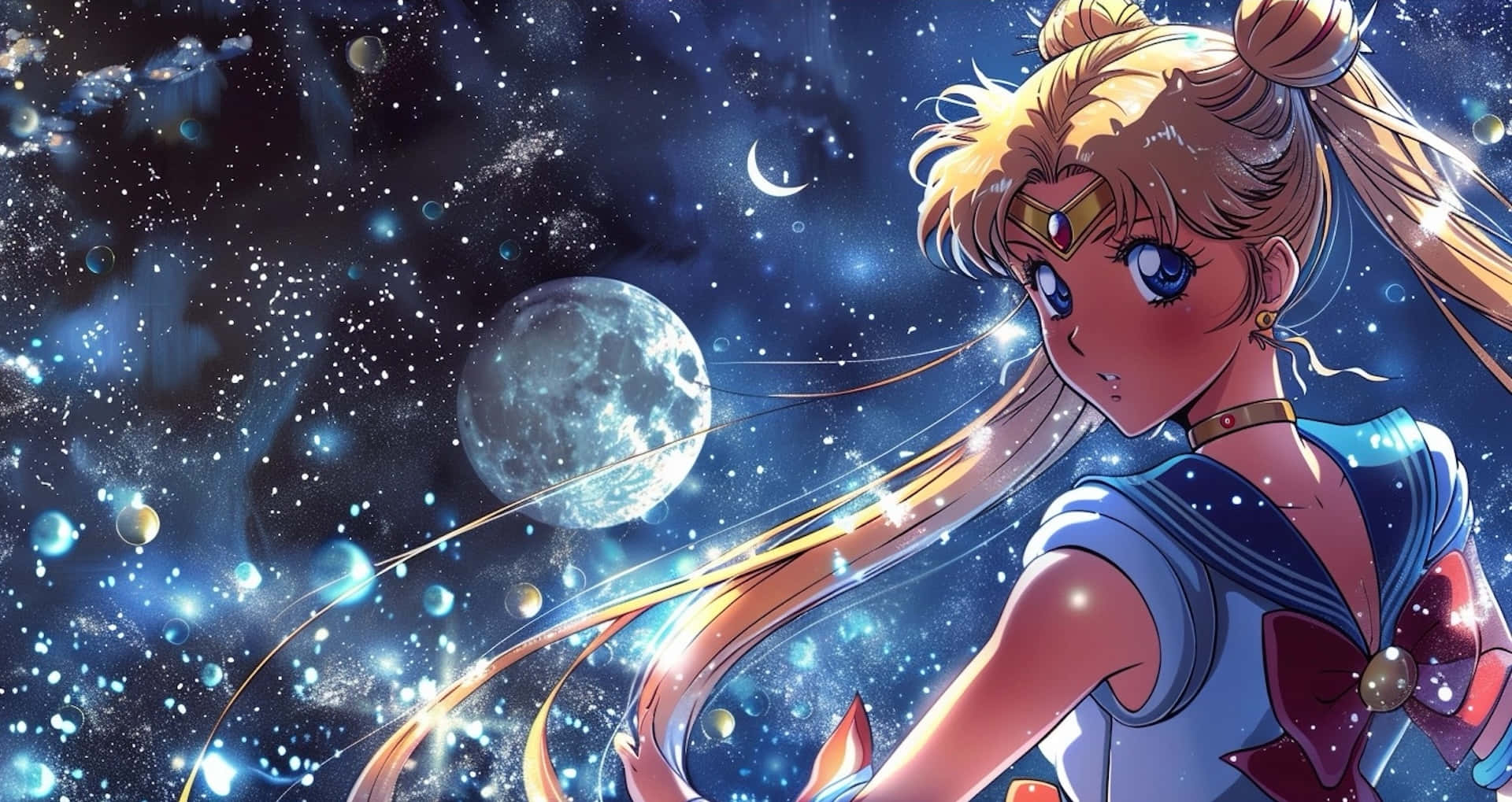 Sailor Moon Cosmic Backdrop Wallpaper