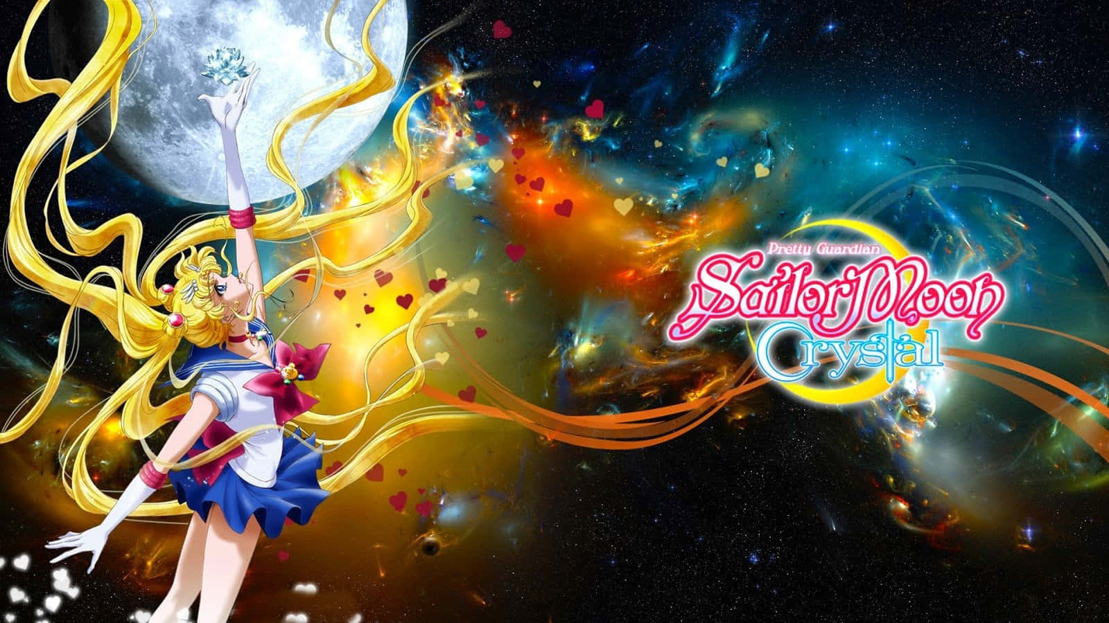 Castet fra Sailor Moon Crystal tilføjer et levende strejf til enhver skrivebord. Wallpaper