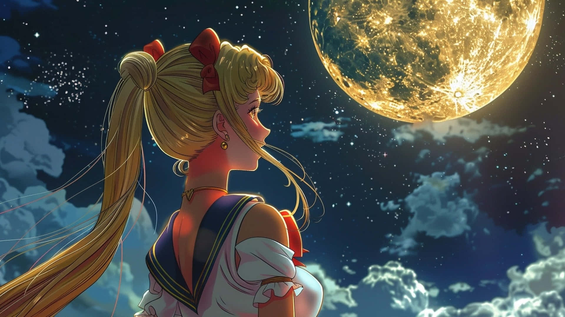 Sailor Moon Gazingatthe Moon Wallpaper
