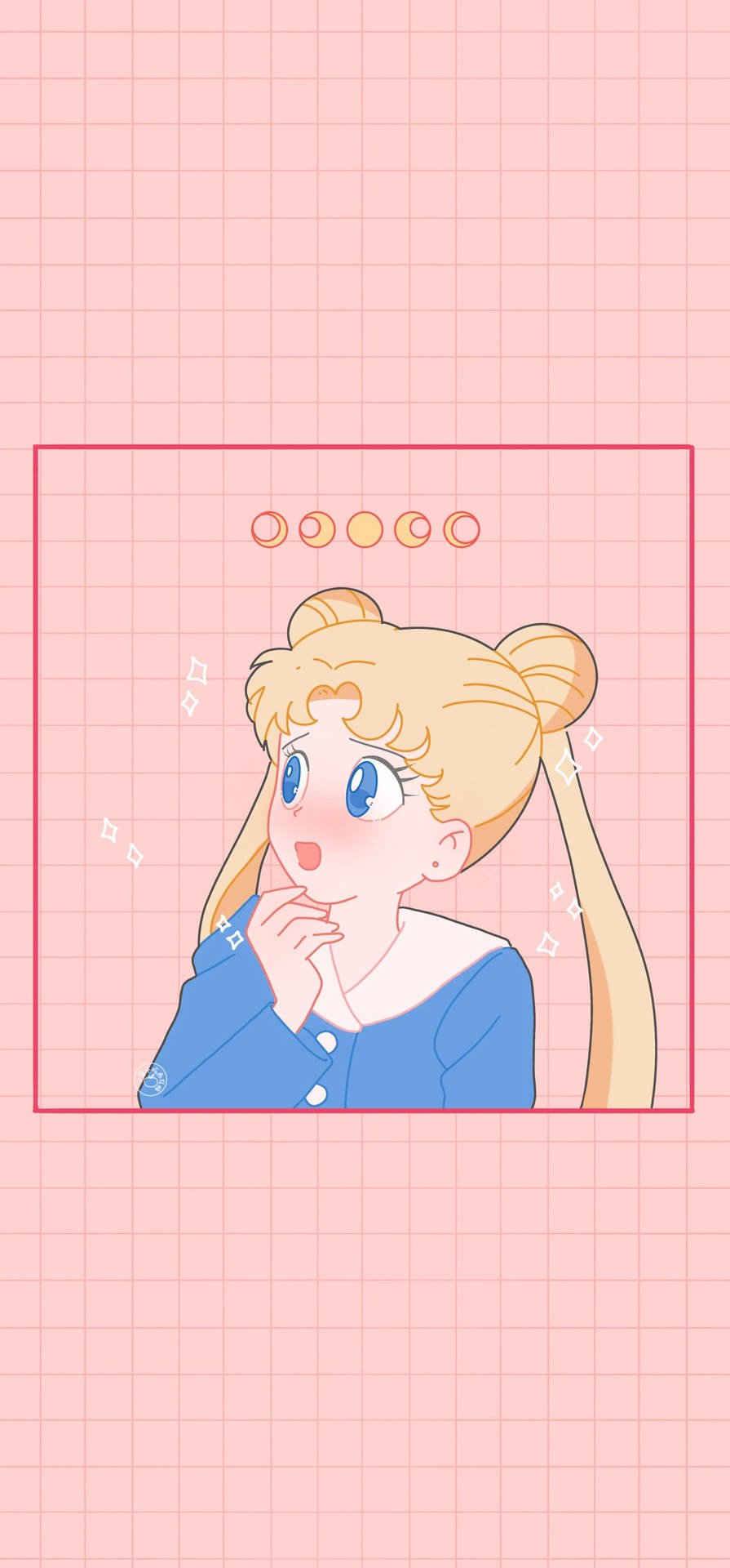 Sailor Moon I Pastel Japansk Æstetik Wallpaper