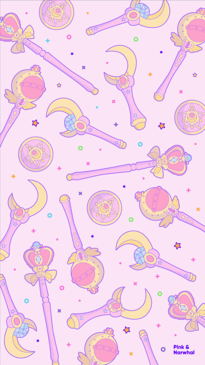 A magical Ipad featuring the iconic character from the Japanese series Sailor Moon Wallpaper