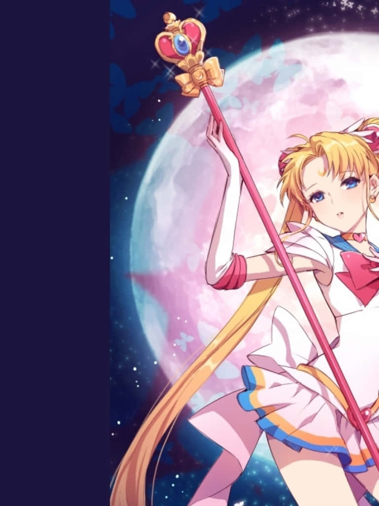 Viviendocon Sailor Moon Y Tu Ipad En La Luna Fondo de pantalla