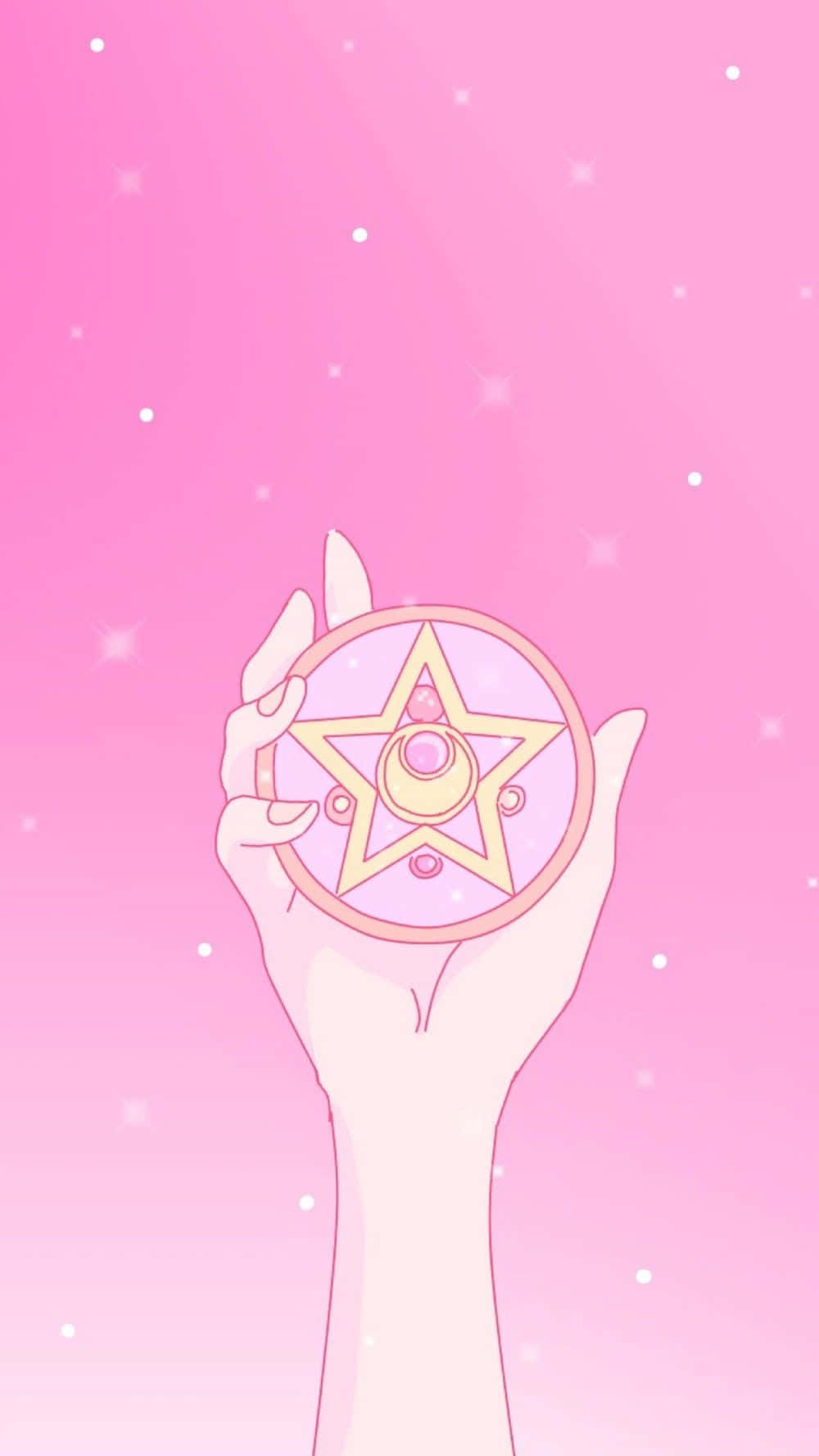 A Pink Star With A Pink Background Wallpaper