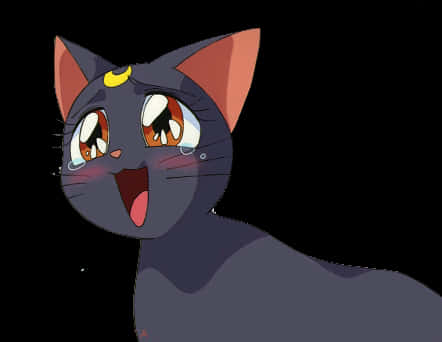 Sailor Moon Luna Shocked Expression PNG
