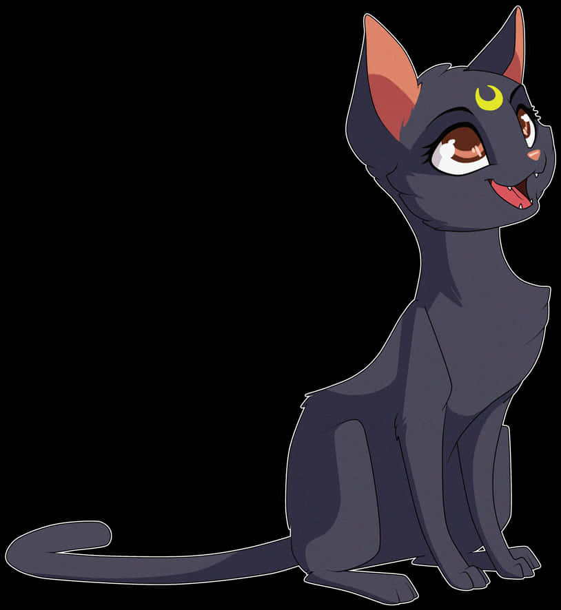 Sailor Moon Lunathe Cat PNG