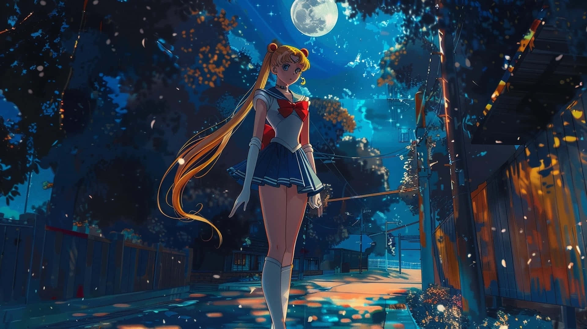 Sailor Moon Nighttime Vigil Wallpaper