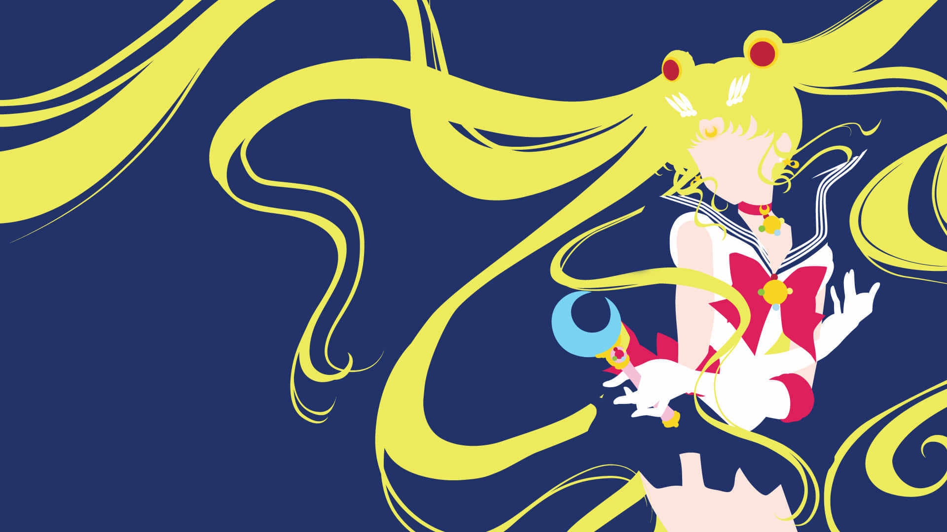Glædeligtog Magisk, Et Sailor Moon-tema Mønster. Wallpaper