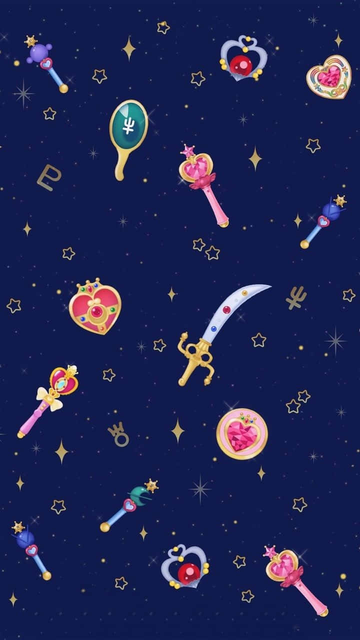 Beautiful Sailor Moon Pattern Wallpaper
