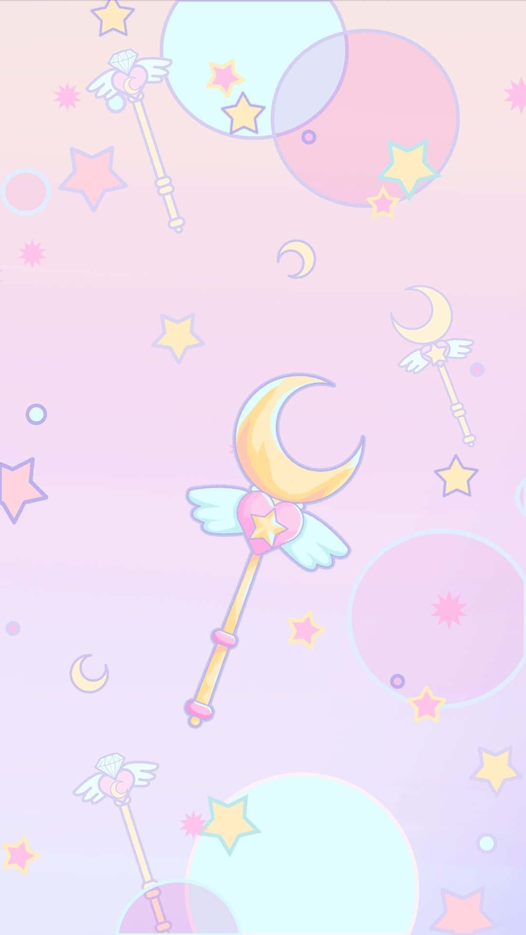 Solarsystem-inspiriertes Sailor Moon-muster Wallpaper