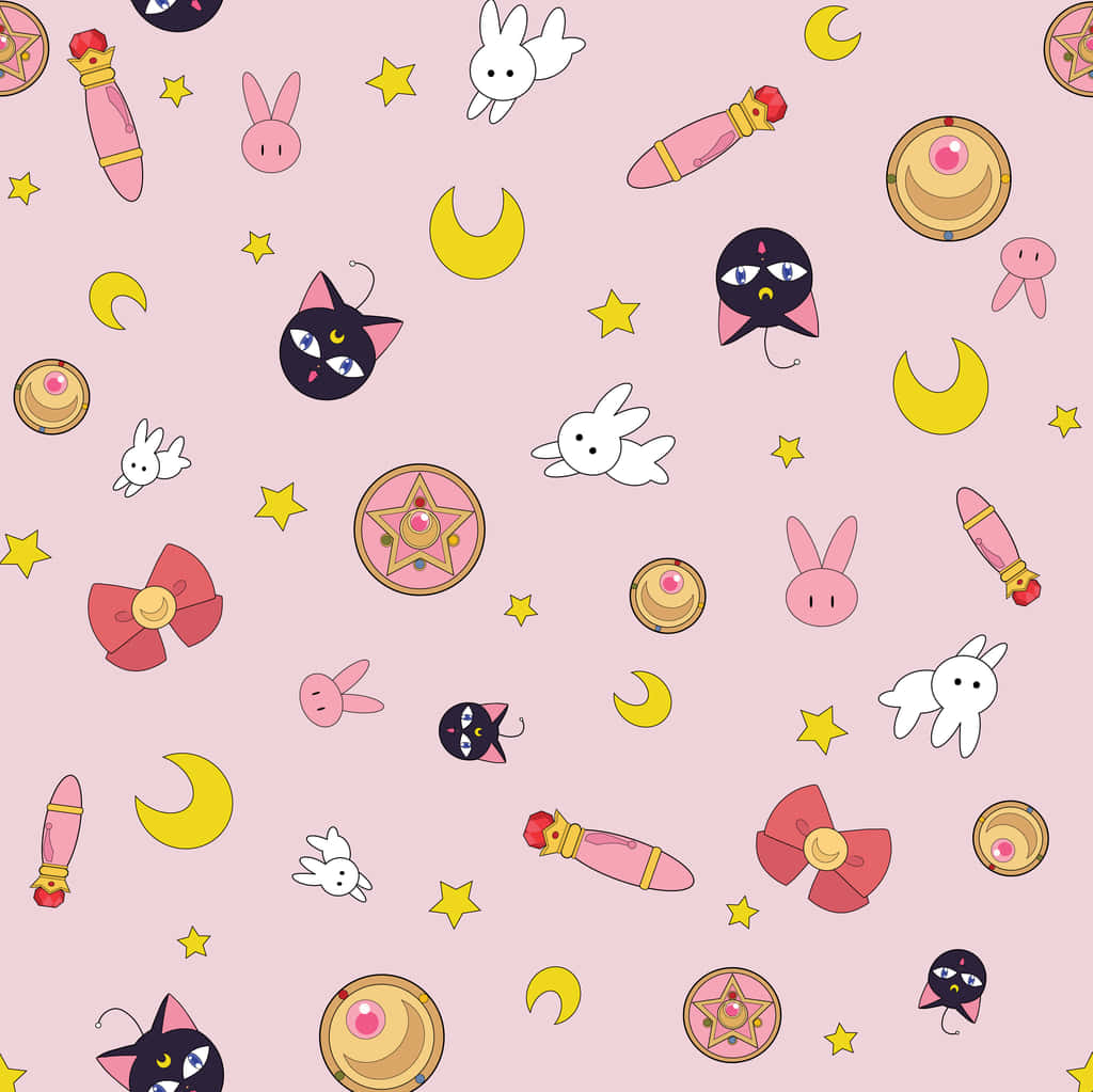 The Army of Sailors in the Sailor Moon Pattern Wallpaper