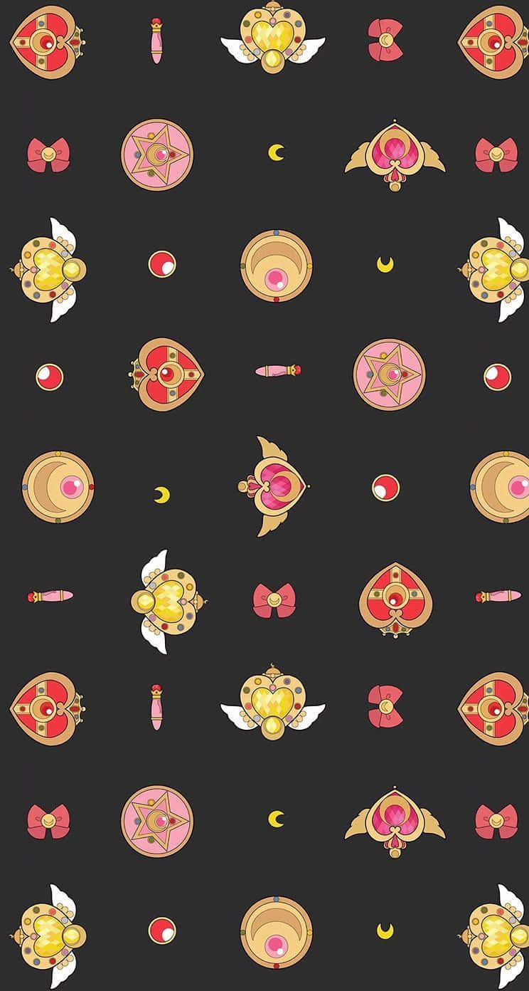 Stjernerne opruster i Sailor Moons klassiske mønster. Wallpaper
