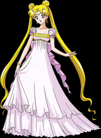 Sailor Moon Princess Serenity Elegant Pose PNG