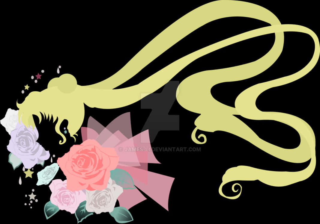 Sailor Moon Silhouette Art PNG