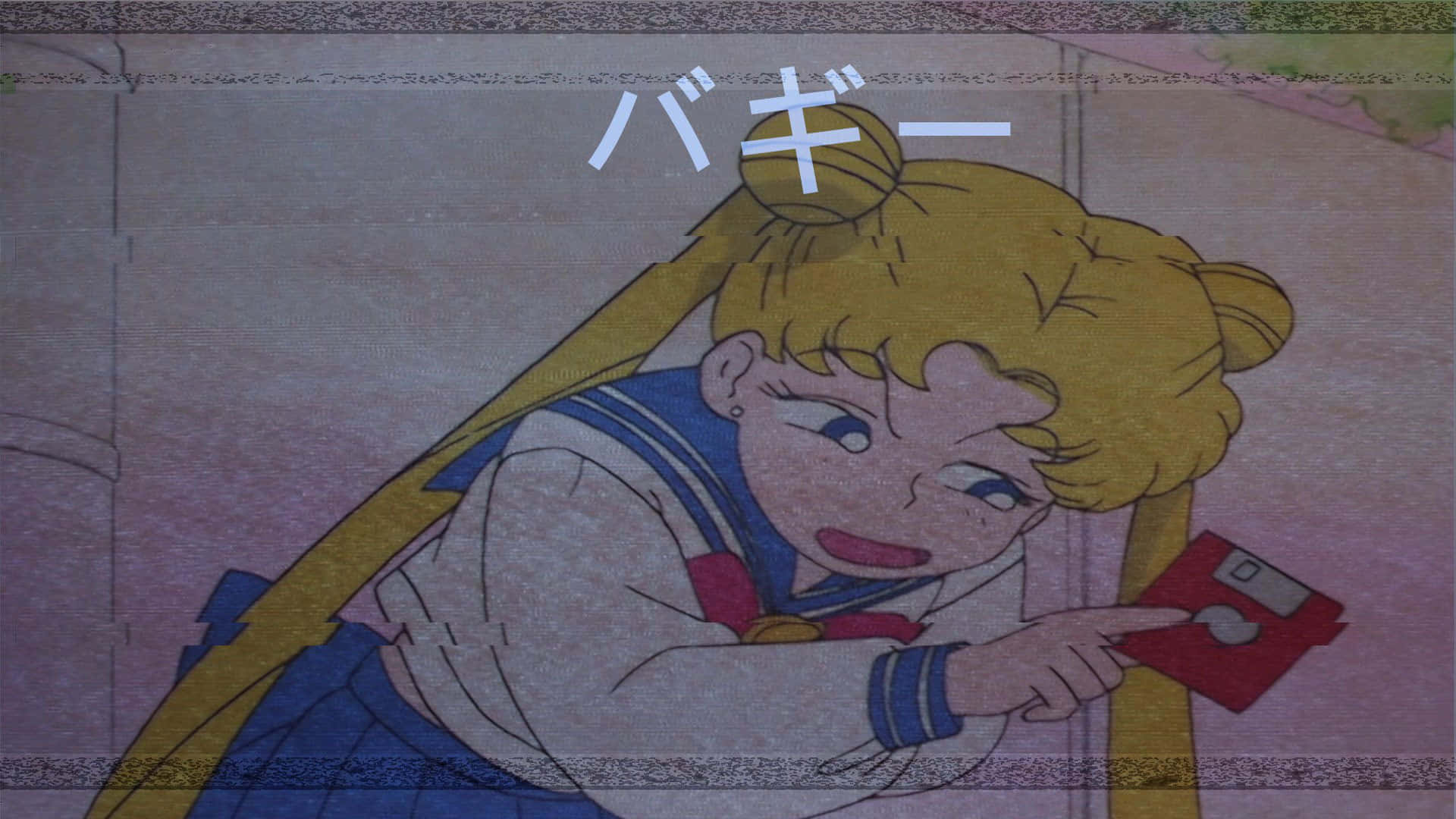 Sailor Moon Vaporwave Anime tapet Wallpaper