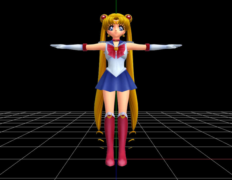 Sailor Moon3 D Model Pose PNG