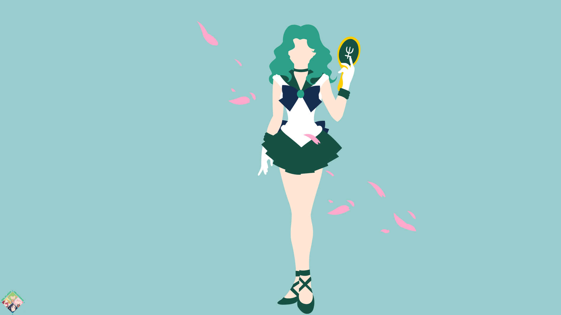 Sailor Neptune unleashes her mysterious power Wallpaper