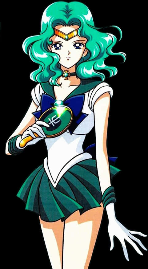 Sailor Neptune Anime Portrait PNG