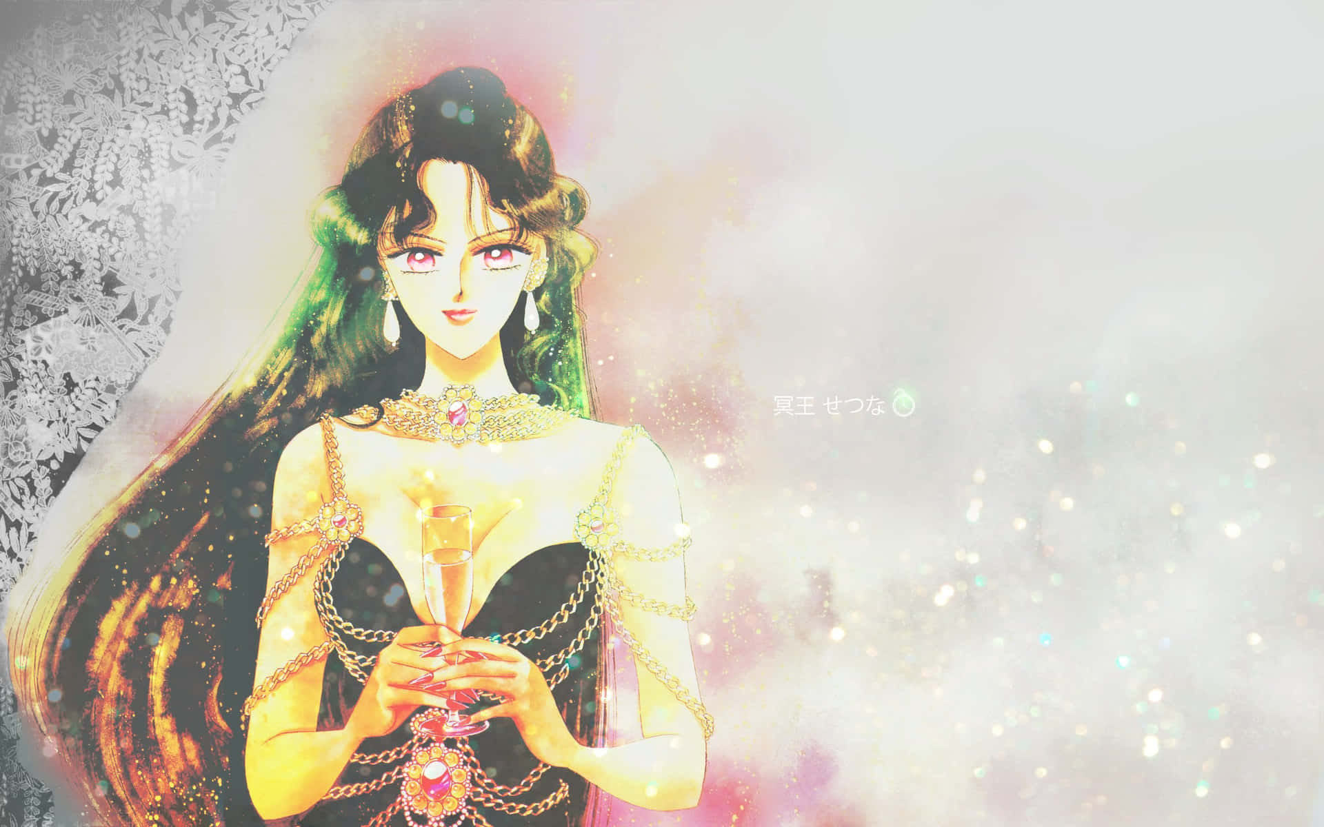 Sailor Pluto stands guard at the gates of time. Wallpaper