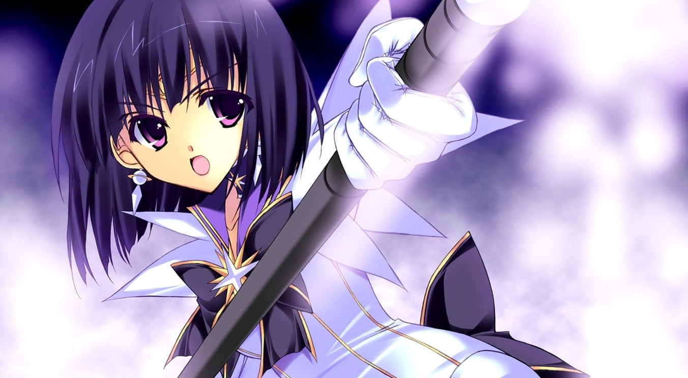 Sailor Saturn, a powerful Senshi from the dark and awesome Sailor Moon universe Wallpaper