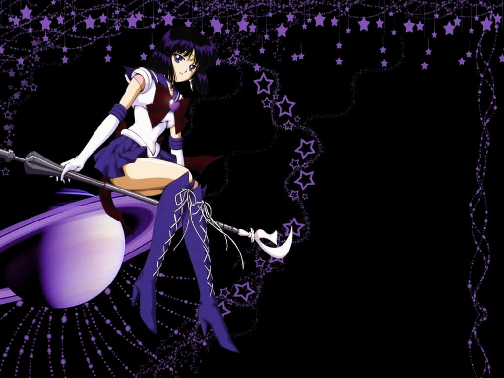 "Don't mess with Sailor Saturn!" Wallpaper