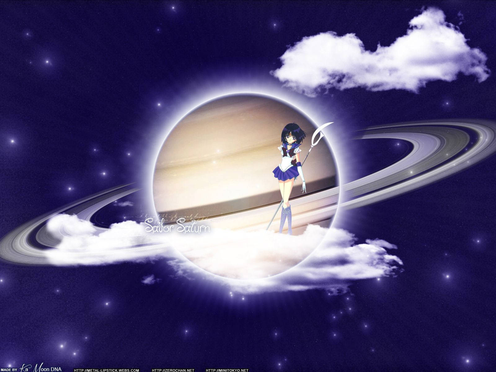Sailor Saturn In Planet Saturn Wallpaper