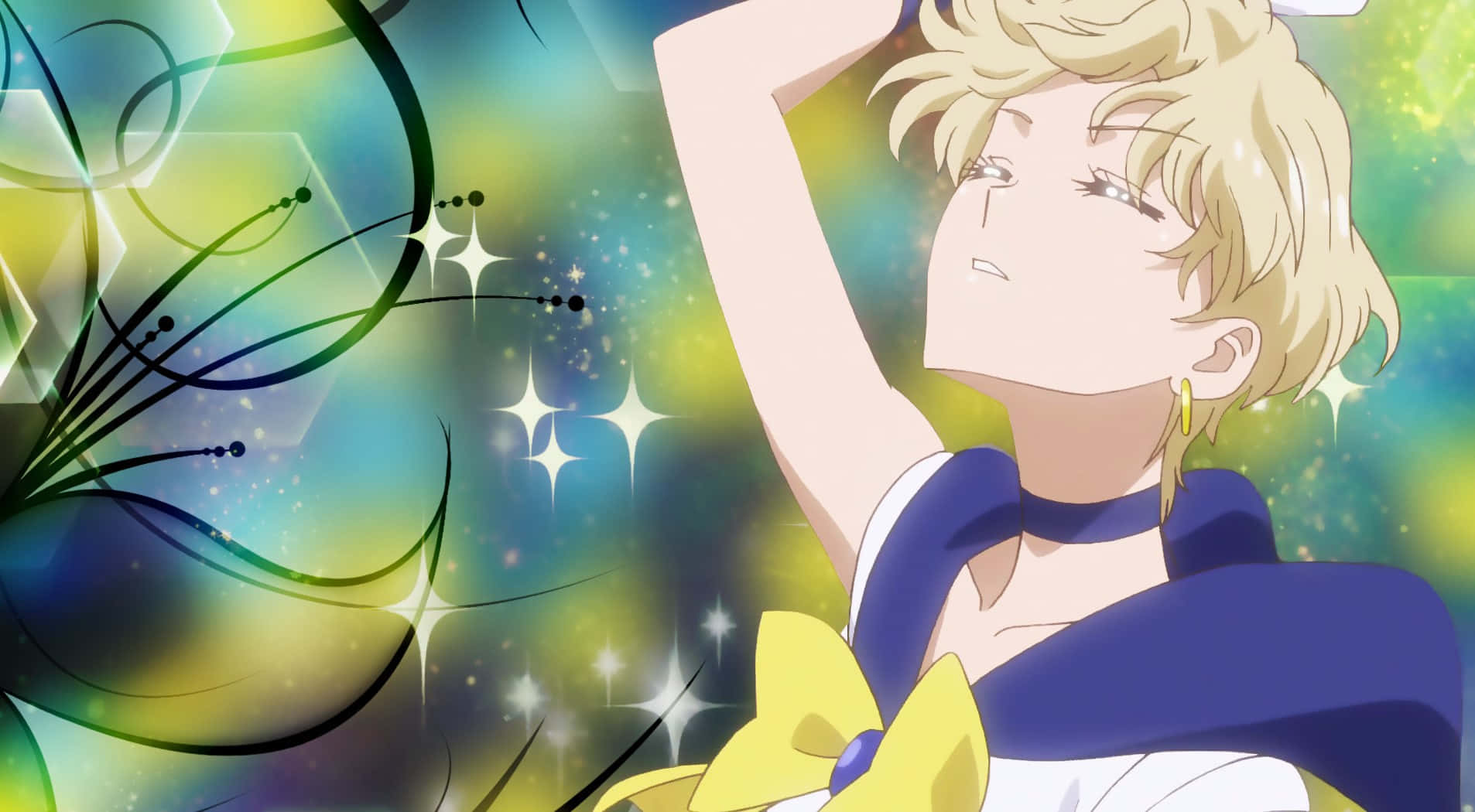 Harnessing her powers to protect the world - Sailor Uranus Wallpaper