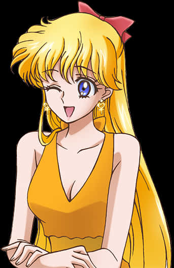 Sailor Venus Anime Portrait PNG