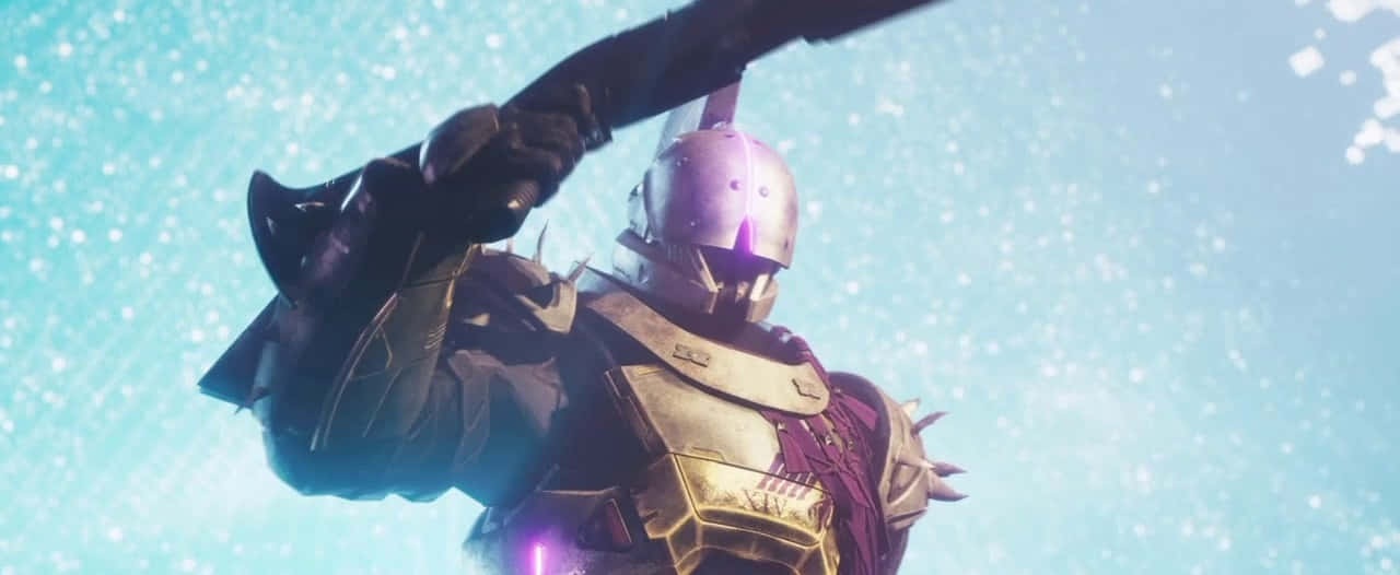 Saint-14, The Epic Defender Of Light In Action Wallpaper